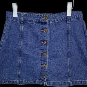 Forever 21 Mini Jean Skirt with Front Buttons